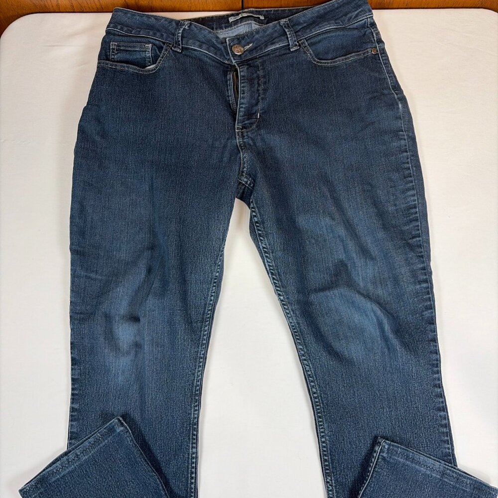 Lee Riders Curvy Fit Skinny Jeans Women's 14P Blue Cotton Blend